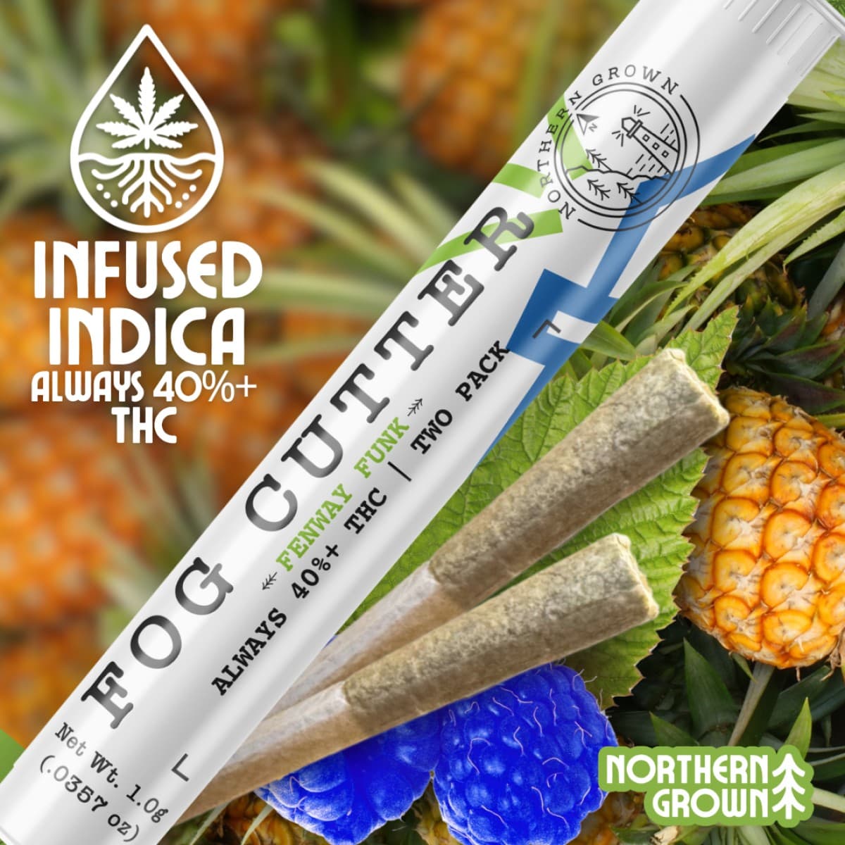Northern Grown Fog Cutter Fenway Funk - 2 Pack Infused Pre Rolls