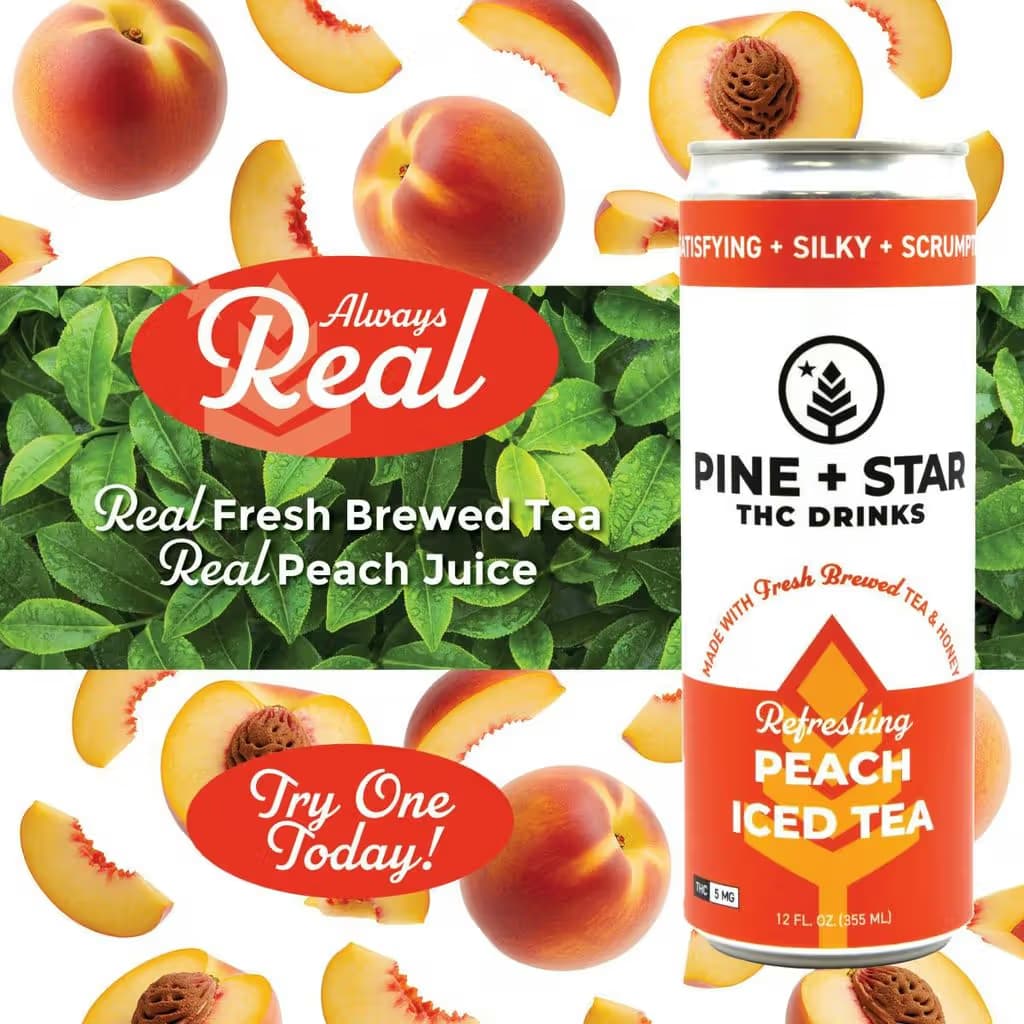 Pine + Star Peach Iced Tea (5mg)