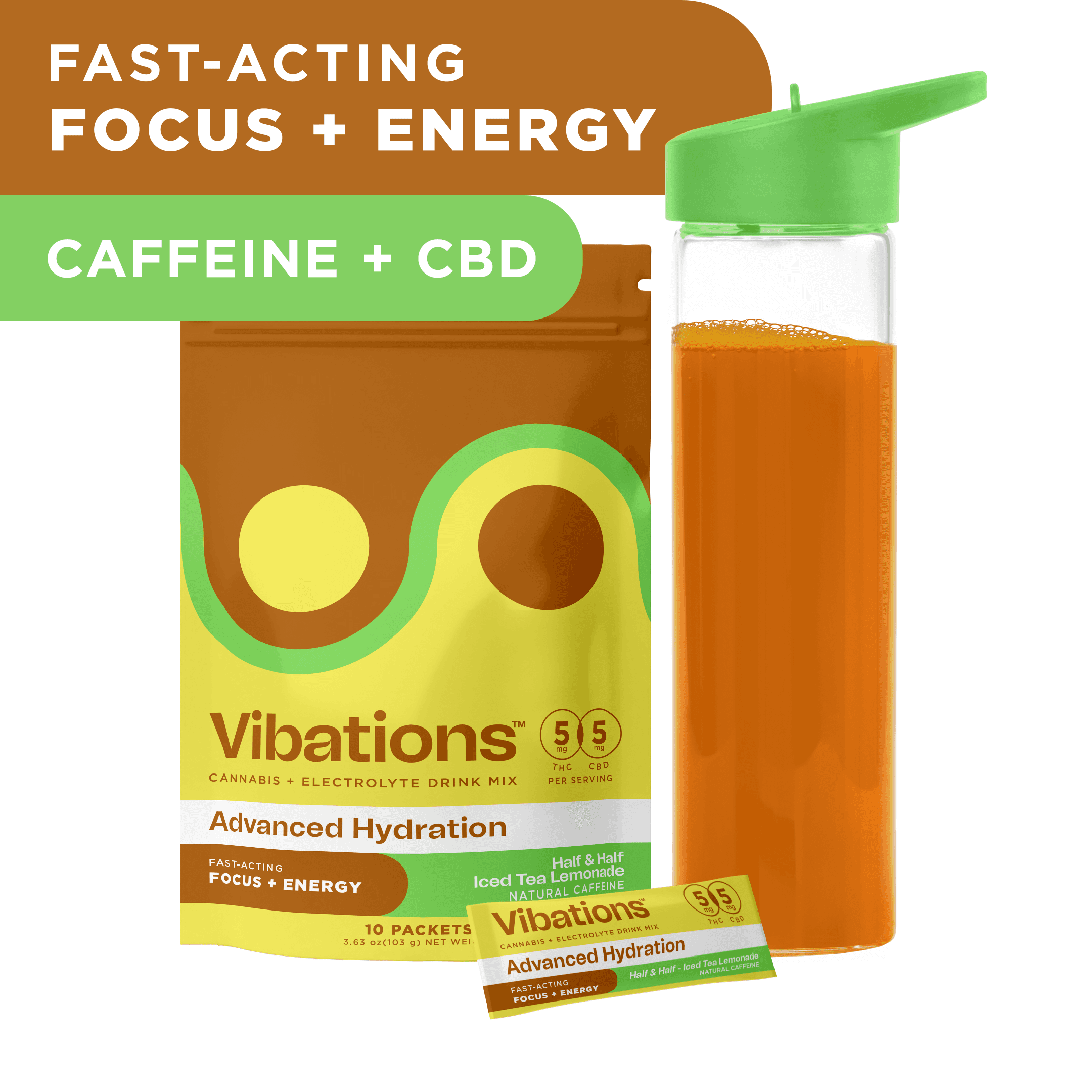 Vibations Drink Mix - Half & Half Ice Tea Lemonade 5mg/50mg Total