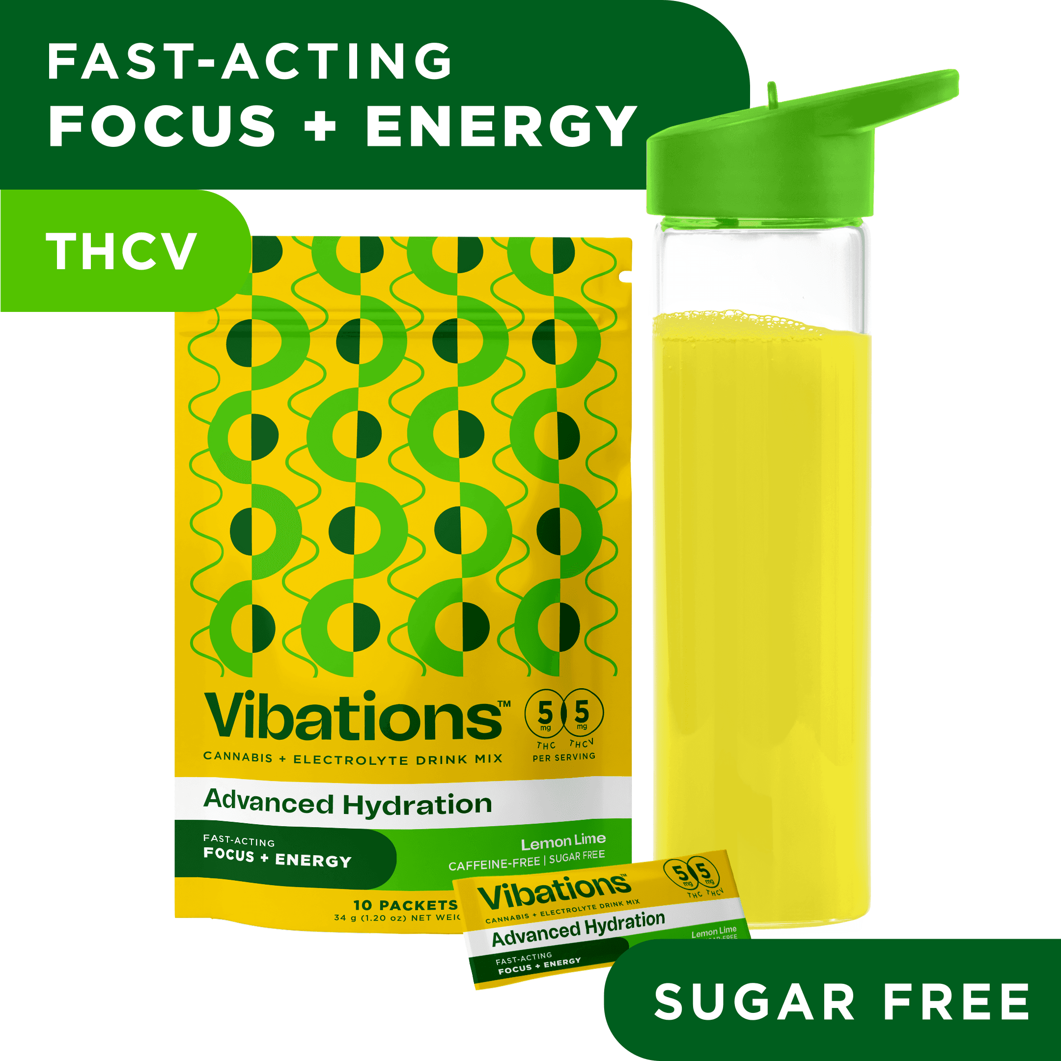Vibations Drink Mix - Lemon Lime 5mg/50mg Total