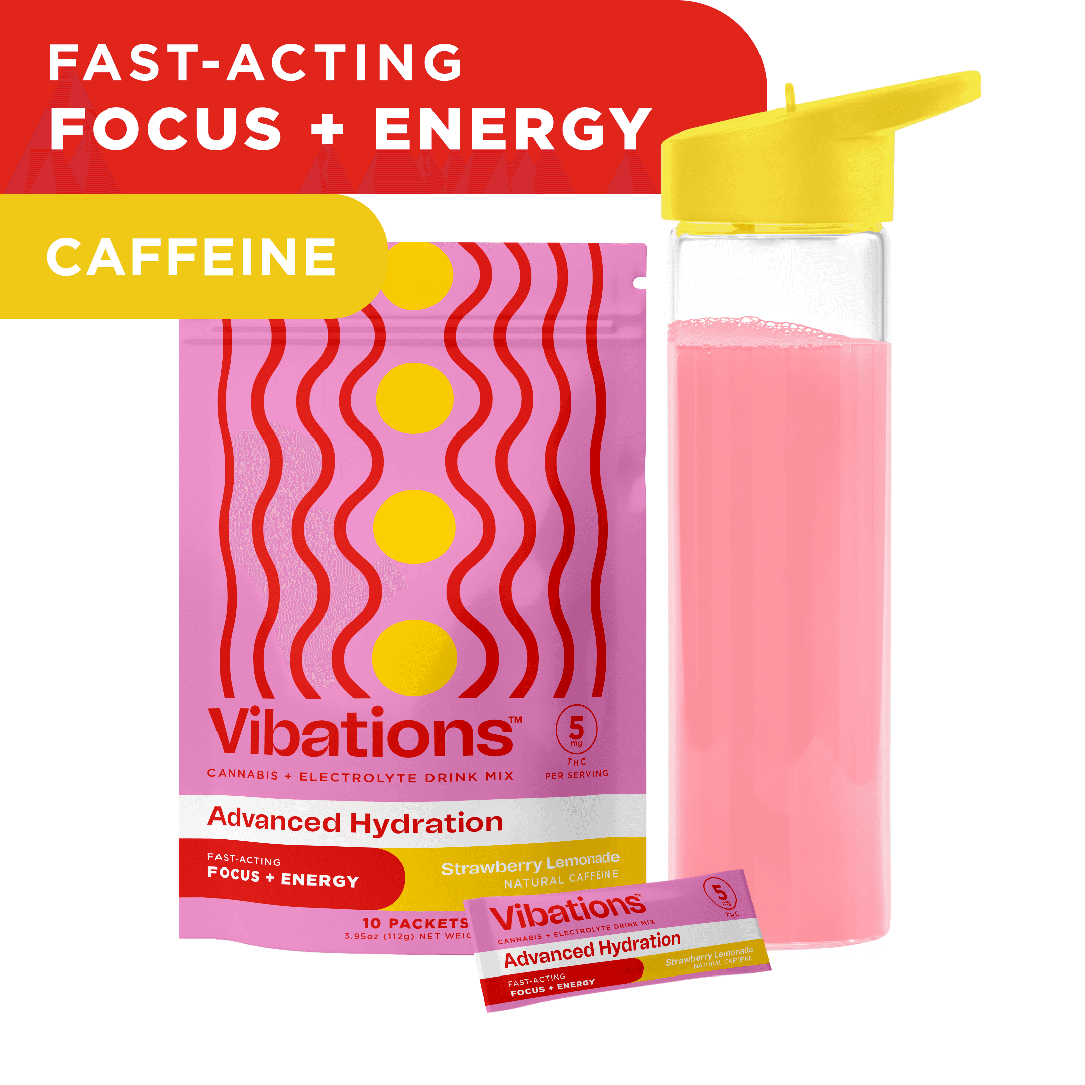 Vibations Drink Mix - Strawberry Lemonade 5mg/50mg Total