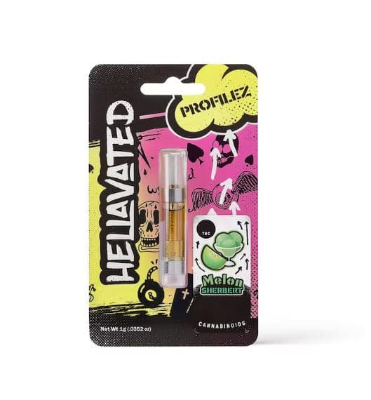 Hellavated Melon Sherbert Distillate Cartridge | 1g