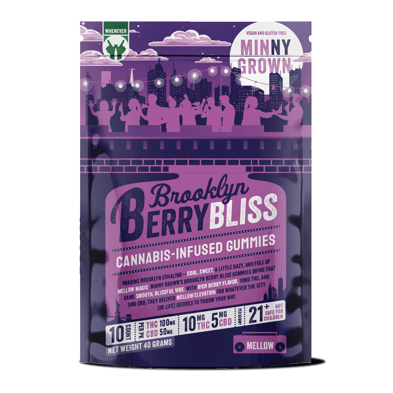 Minny Grown Brooklyn - Berry Bliss | 2:1 THC:CBD | Gummies | 100mg