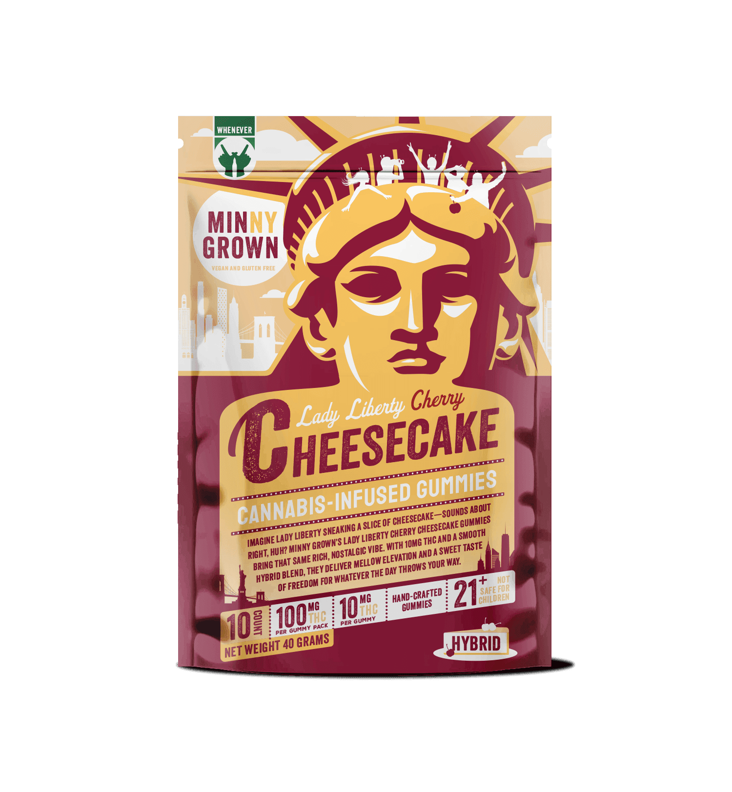 Minny Grown Lady Liberty Cherry Cheesecake | Gummies | 10pk | 100mg