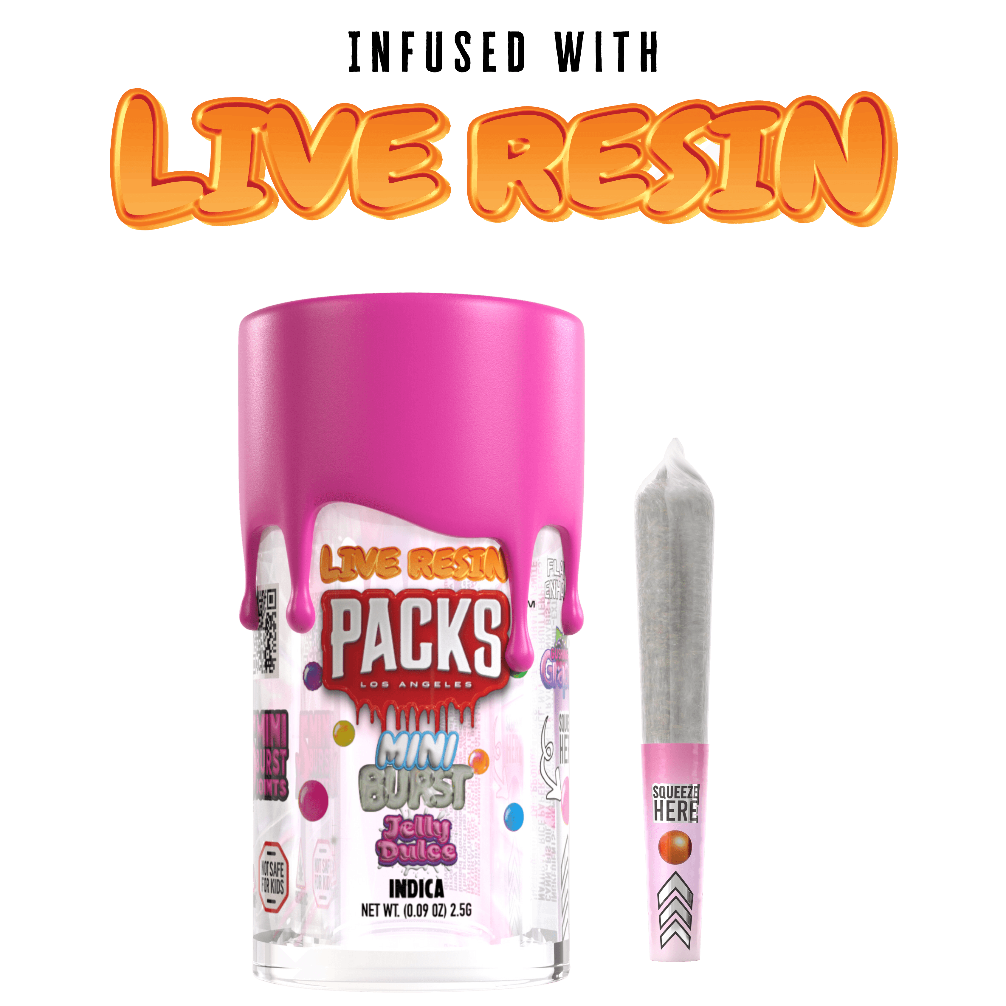 Packs Jelly Dulce (I) Infused Minis | Pre Rolls | 0.5g 5pk