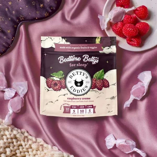 Betty's Eddies Raspberry Creme Bedtime FX Fruit Chews 10pk