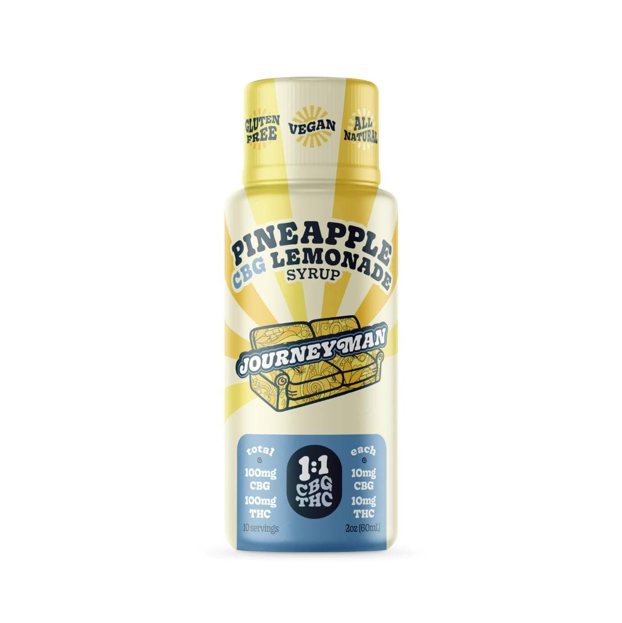 Journeyman Journeyman Pineapple Lemonade Syrup 1:1 THC:CBG 100MG Beverages