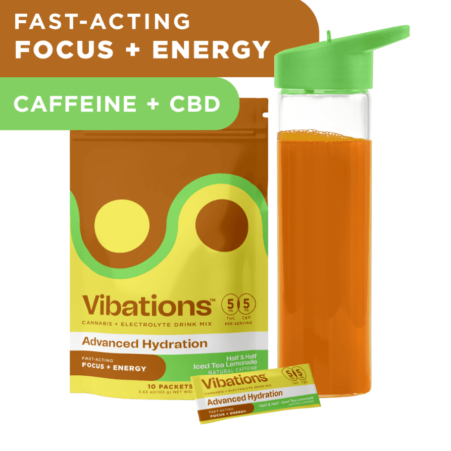 Vibations Half & Half | Iced Tea Lemonade | 1:1 THC:CBD | 5mg/10ct Drink Mix