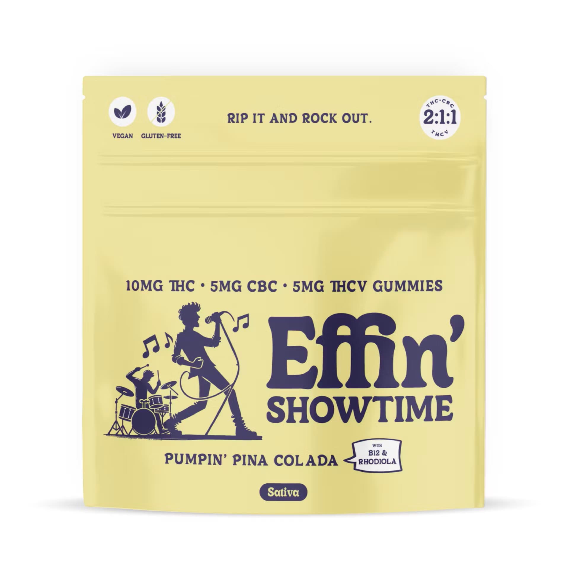 Effin Pumpin' Pina Colada 2:1:1 (THC:CBC:THCV) - 5mg/100mg (20pk)