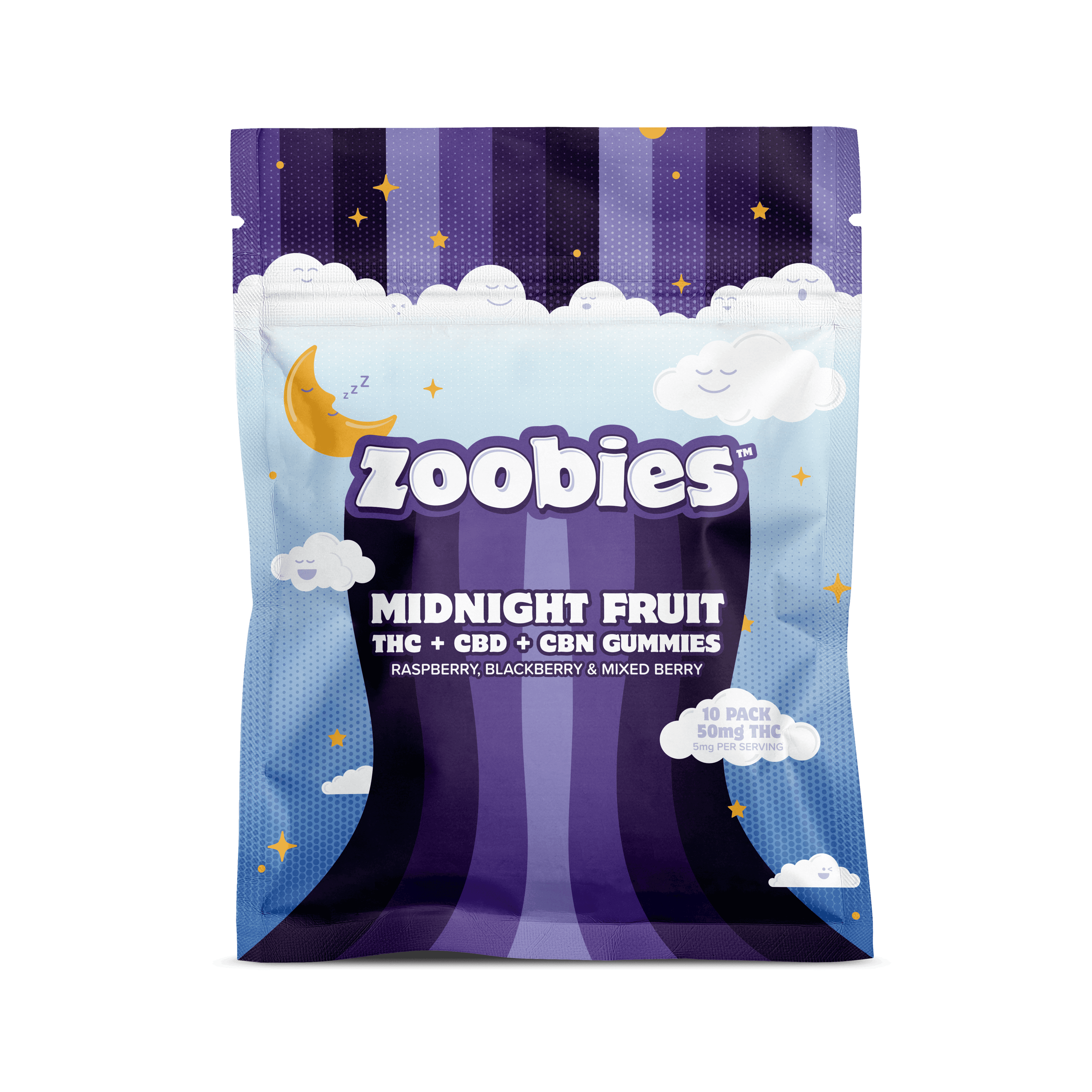 Zoobies ZOOBIES MIDNIGHT FRUIT 1:1:1 GUMMIES 10PK