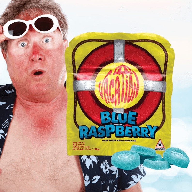 Vacation Blue Raspberry Ring Hash Rosin Gummies | 20pk