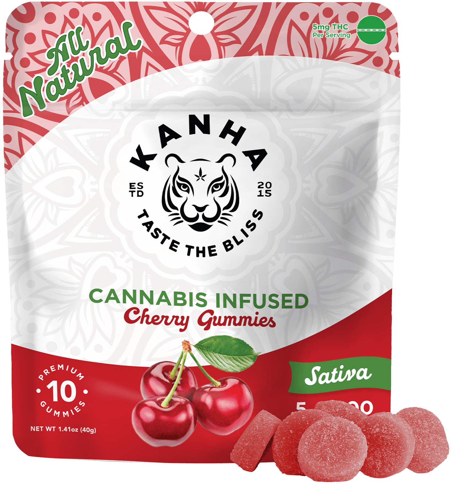 KANHA Sativa Cherry Classic Gummies (100mg 10pk)