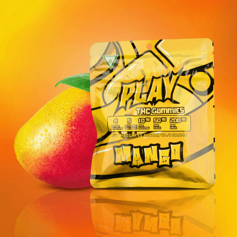 PLAY Mango Hash Rosin 200mg Gummies