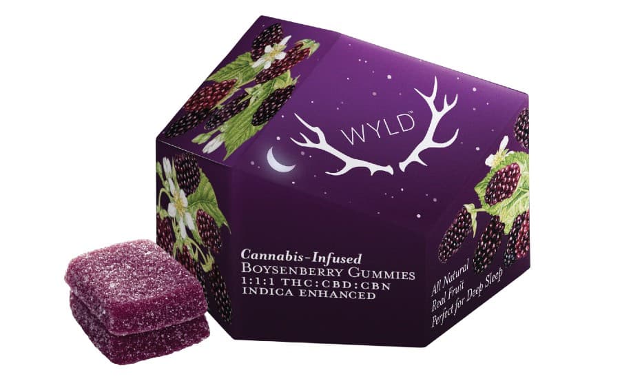 Wyld Boysenberry: Gummies 1:1:1 THC:CBD:CBN Indica 10pk