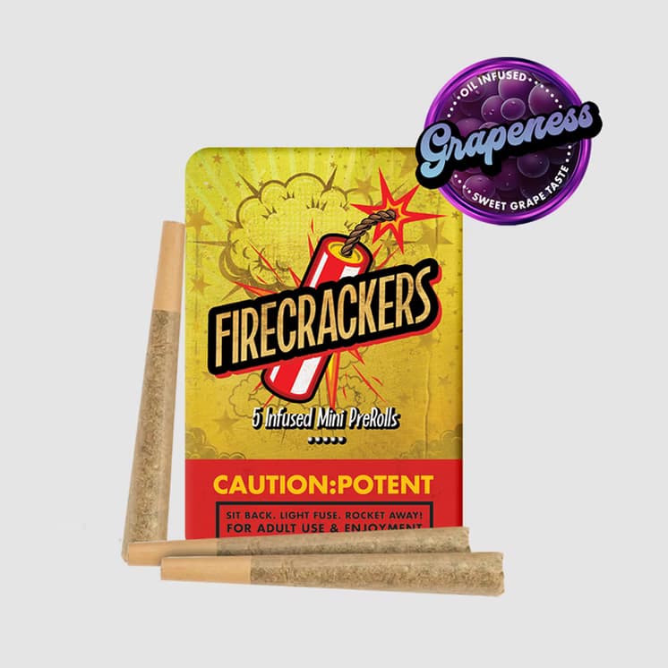 Firecrackers Grapeness - 5 Pack Infused Pre Rolls