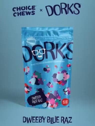 Choice Chews Dorks | Dweeby Blue Raz | 10pk/20serv