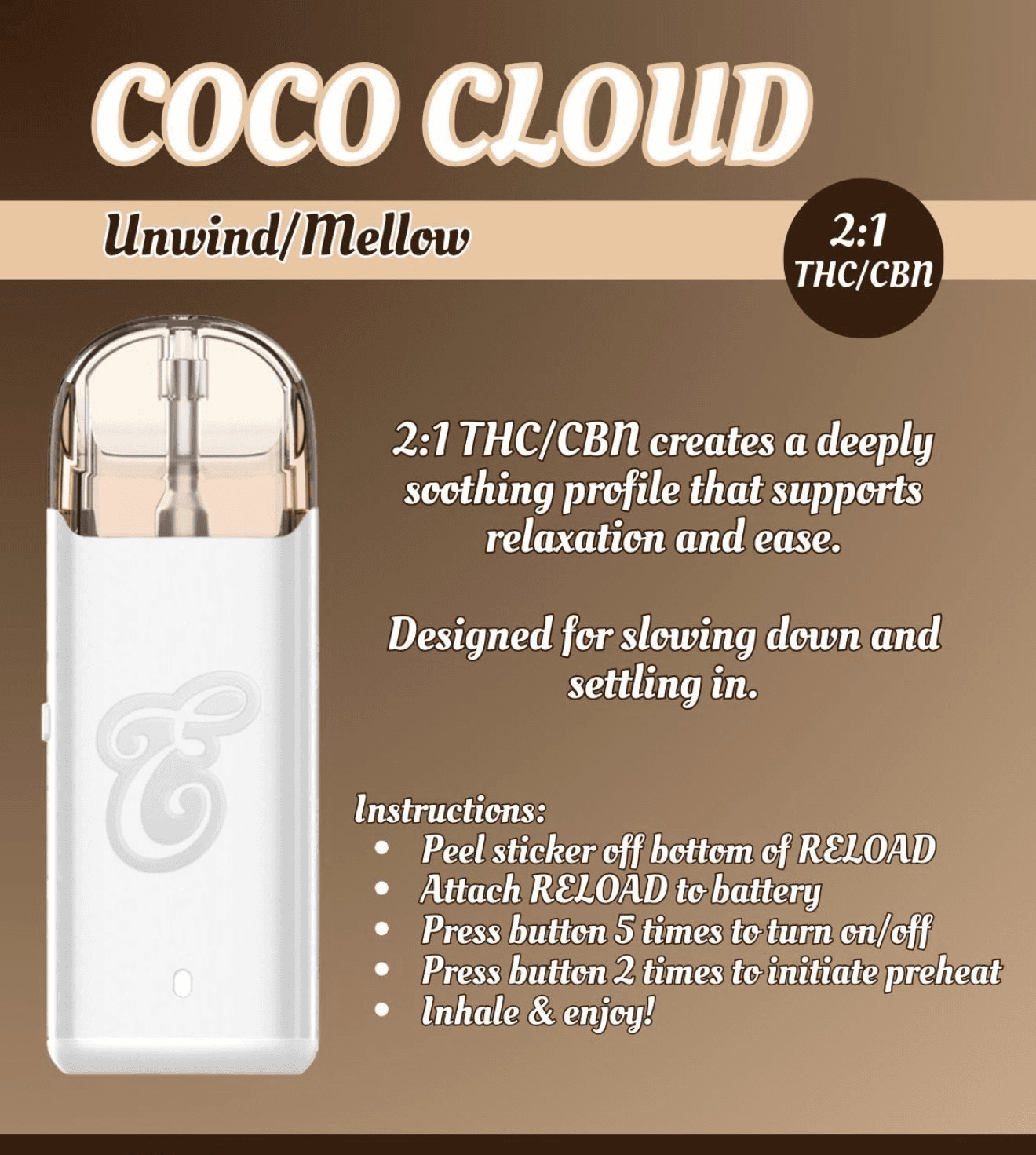 EUREKA Coco Cloud - 1g reload pod