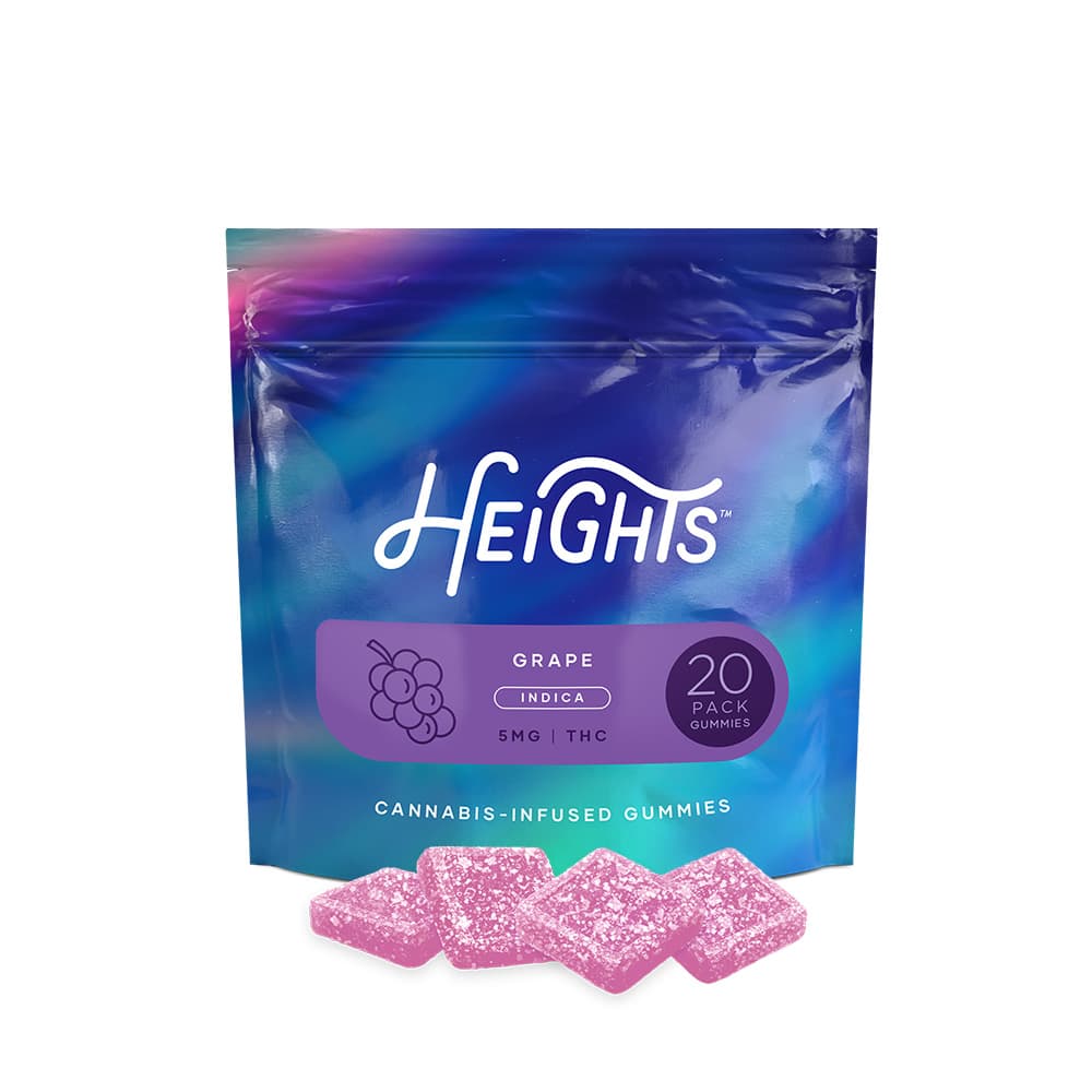 Heights 5mg Indica Gummies - Grape - 20ct