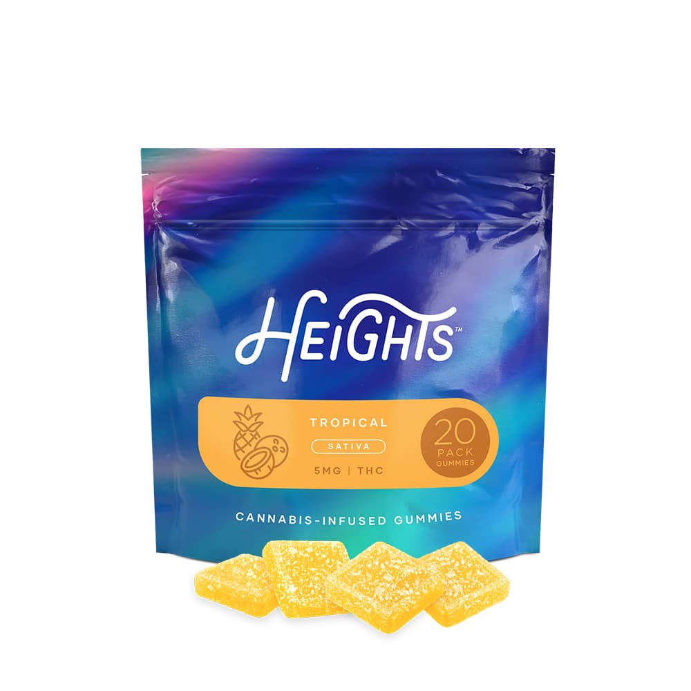 Heights 5mg Sativa Gummies - Tropical - 20ct