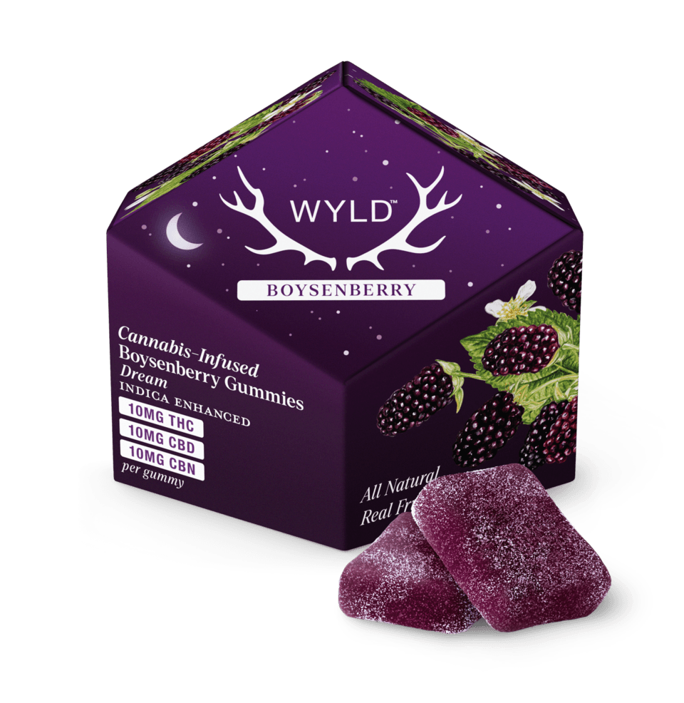 Wyld Boysenberry 1:1:1 THC:CBN:CBD Gummies - 10 Pack