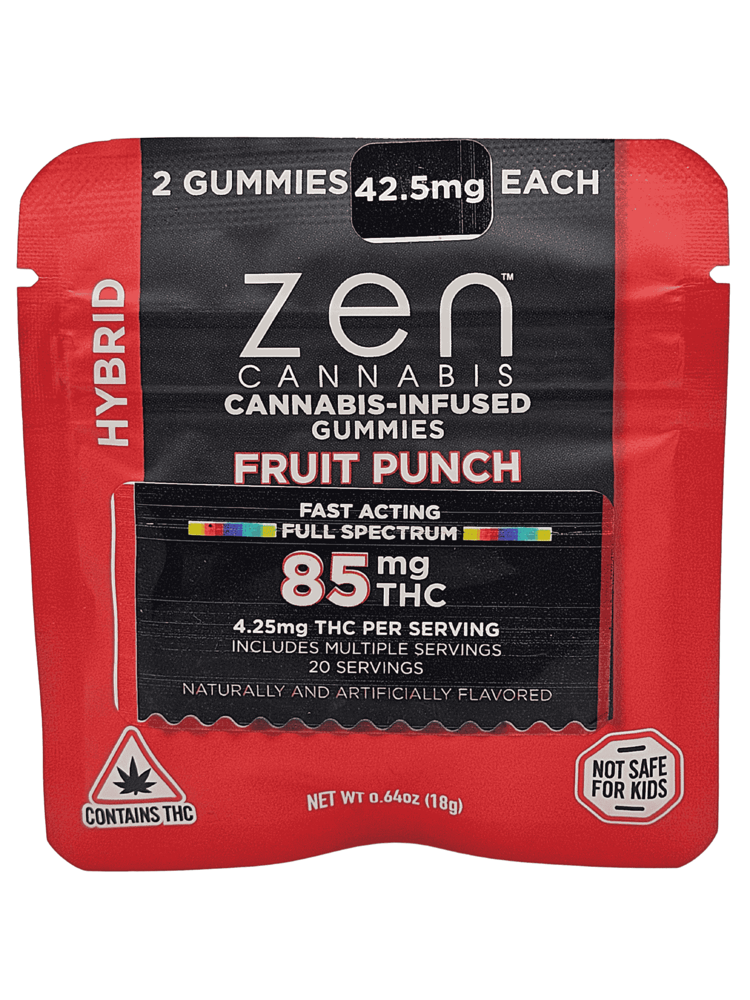 ZEN Fruit Punch Gummies | 2 pack | 100mg
