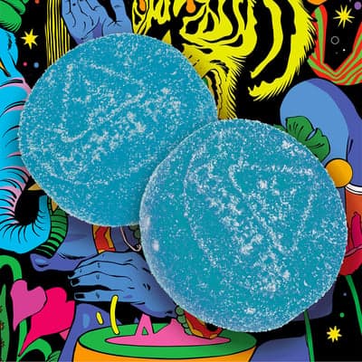 Sapura Micro Dose Blue Raz Pineapple Gummies 20pk (190mg CBD - 20mg THC Per Bag)(10:1 Ratio)