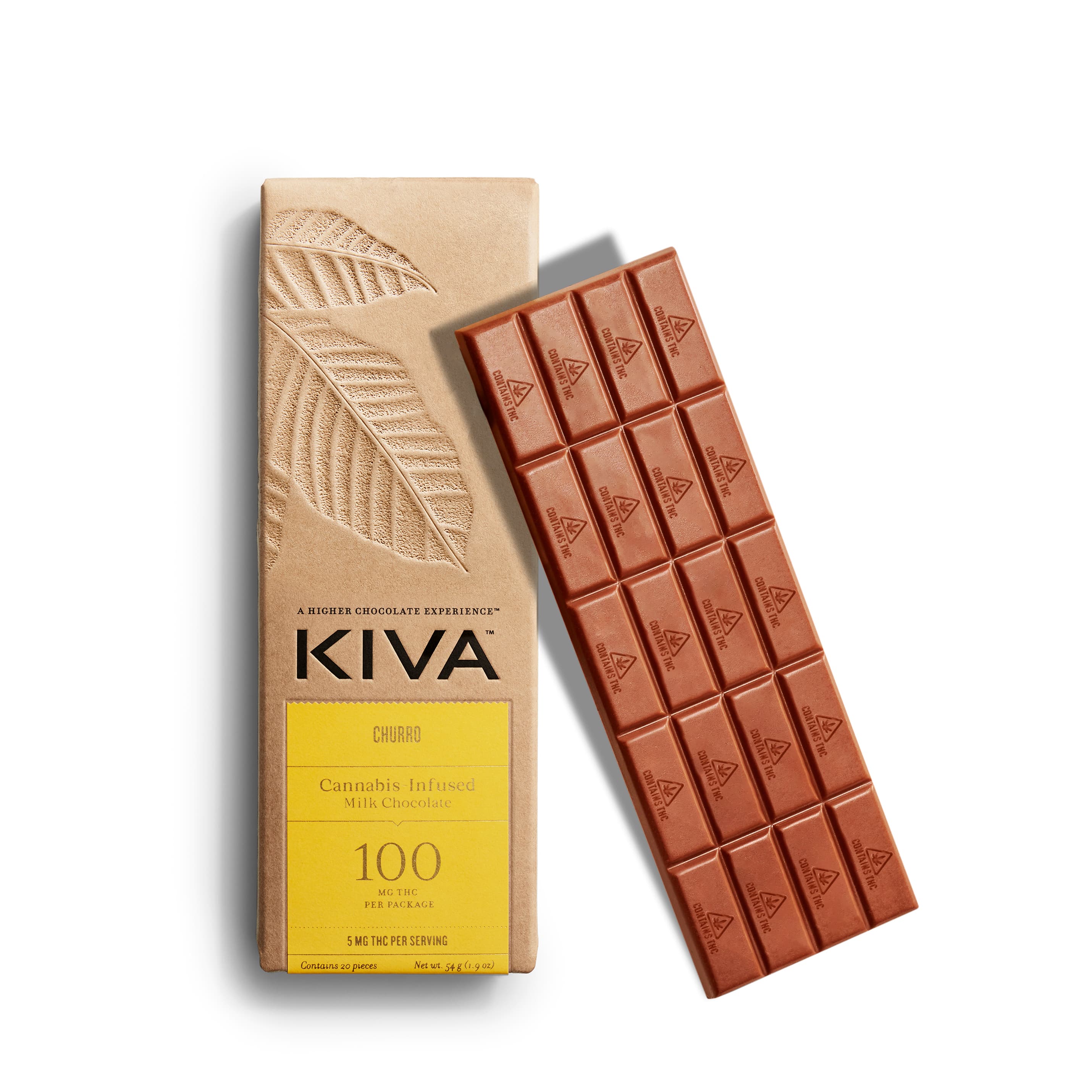 Kiva Churro | Milk Chocolate Bar | 100mg (20pcs)