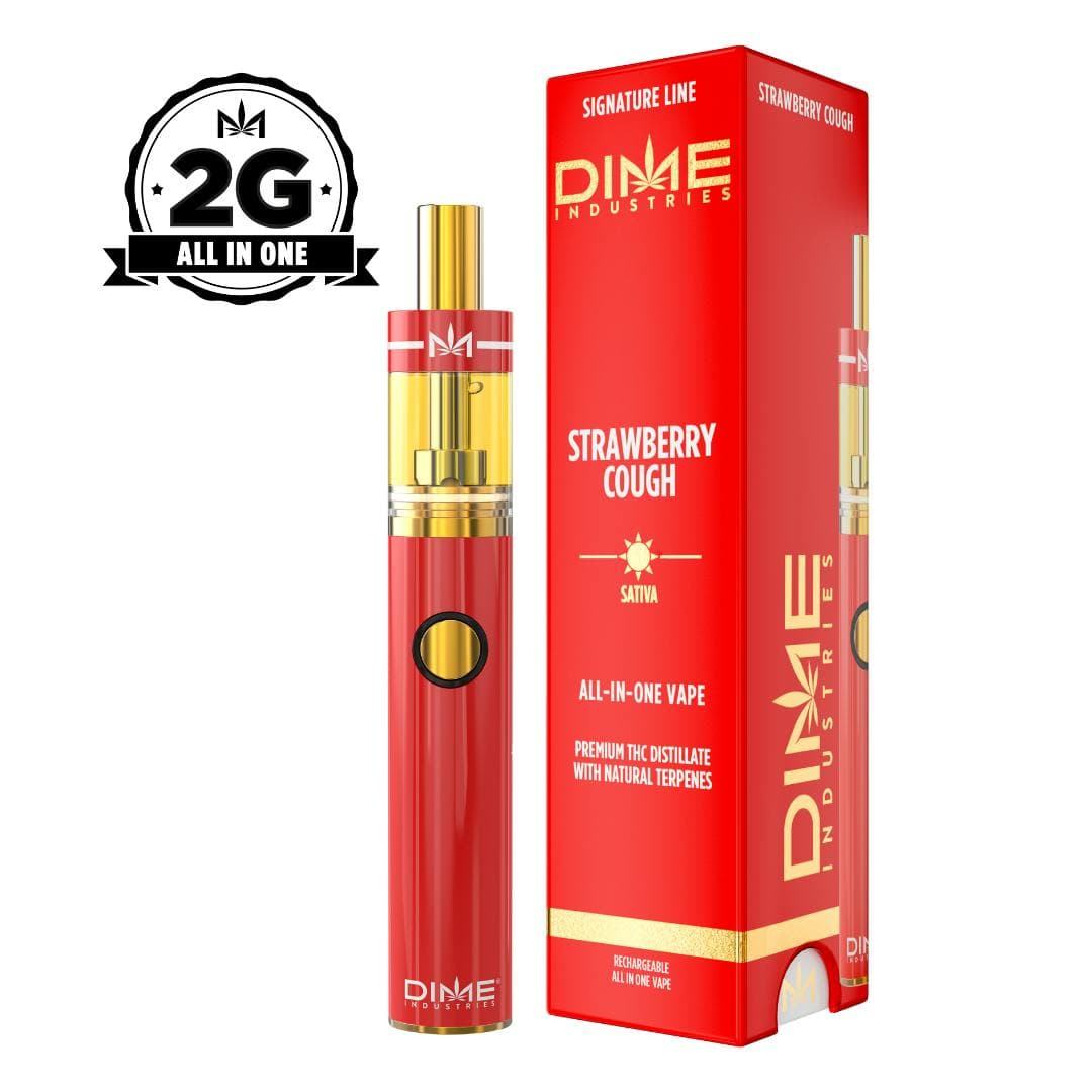 Dime Industries Strawberry Cough Signature Line All-in-One | 2g