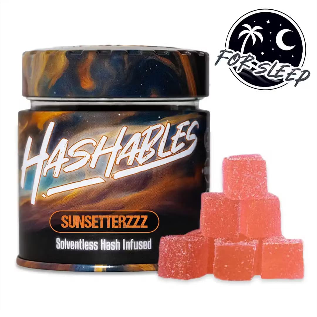 Hashables Gummies - Sleep Sunsetterzzz Remberry 1:1:1 (THC:CBD:CBN) - Hash Rosin - 20Pcs - 100mg