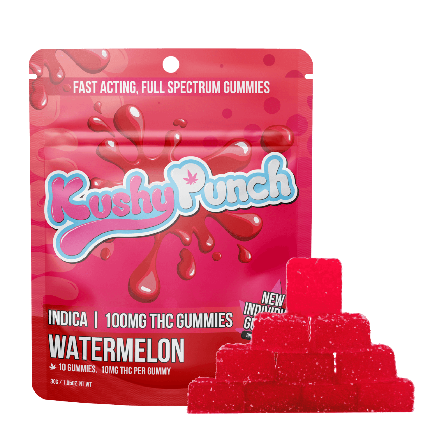 Kushy Punch Watermelon | Gummies | 100mg (20pcs)