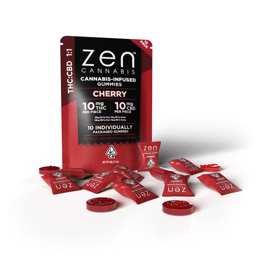 ZEN Cherry Gummies 1:1 THC:CBD | Edibles | 200mg