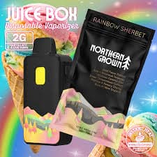 Northern Grown Rainbow Sherbert Juice Box Ceramic Disposable | Vapes | 2g