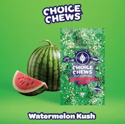 Choice Chews Watermelon Kush | 100mg 10pk Gummies