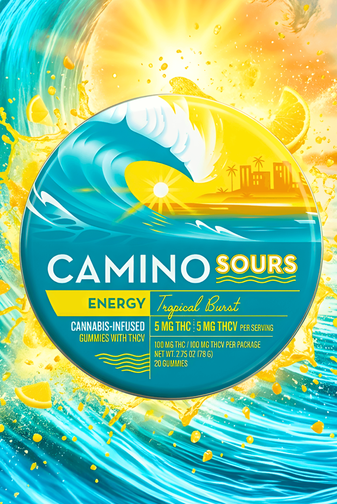 Camino Camino Sours: Tropical Burst Chews [1:1] [20pk]