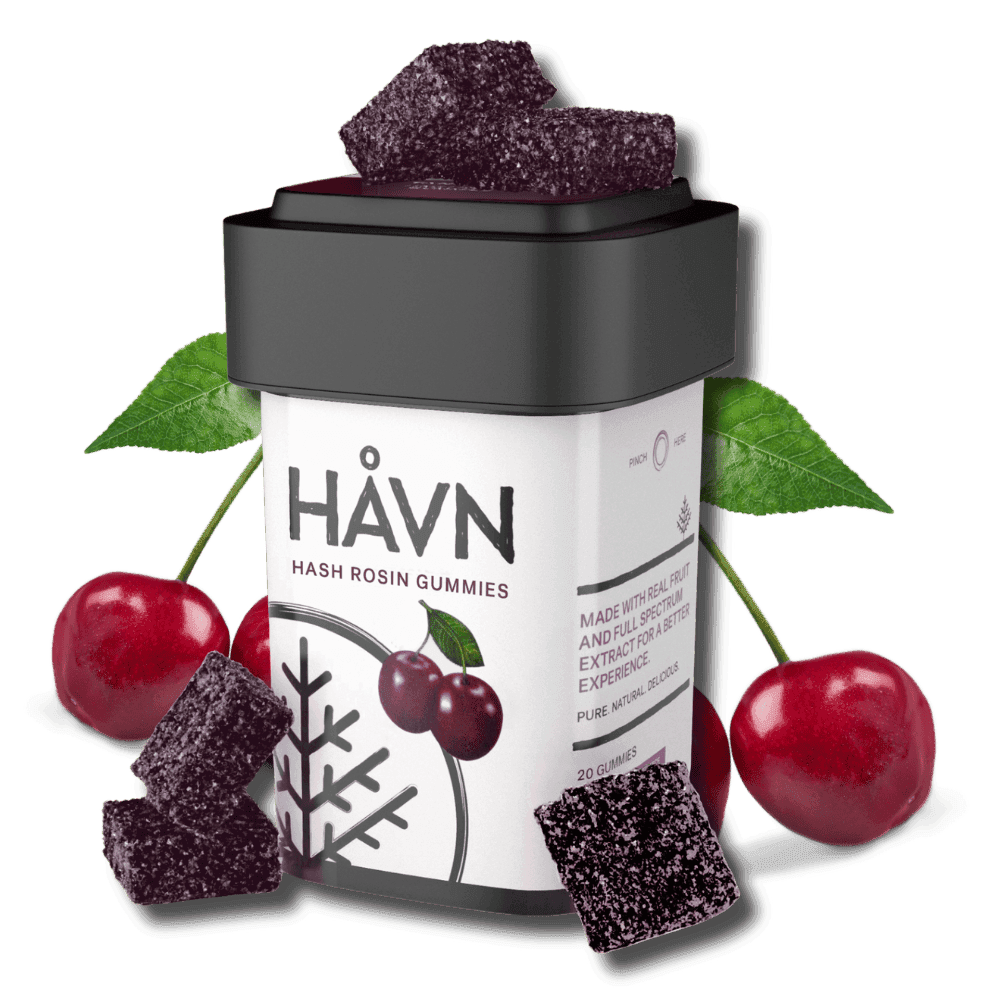 HAVN Black Cherry | Hash Rosin Gummies | 100mg