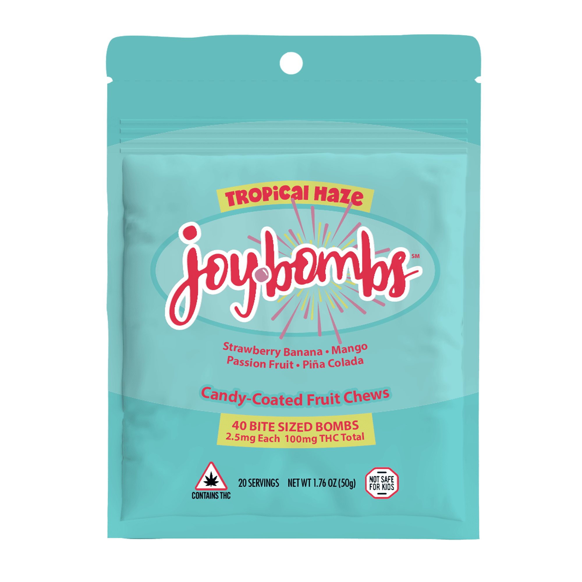 Joy Bombs by Joyibles Joybombs Fruit Chews - Tropical Haze (40pk)