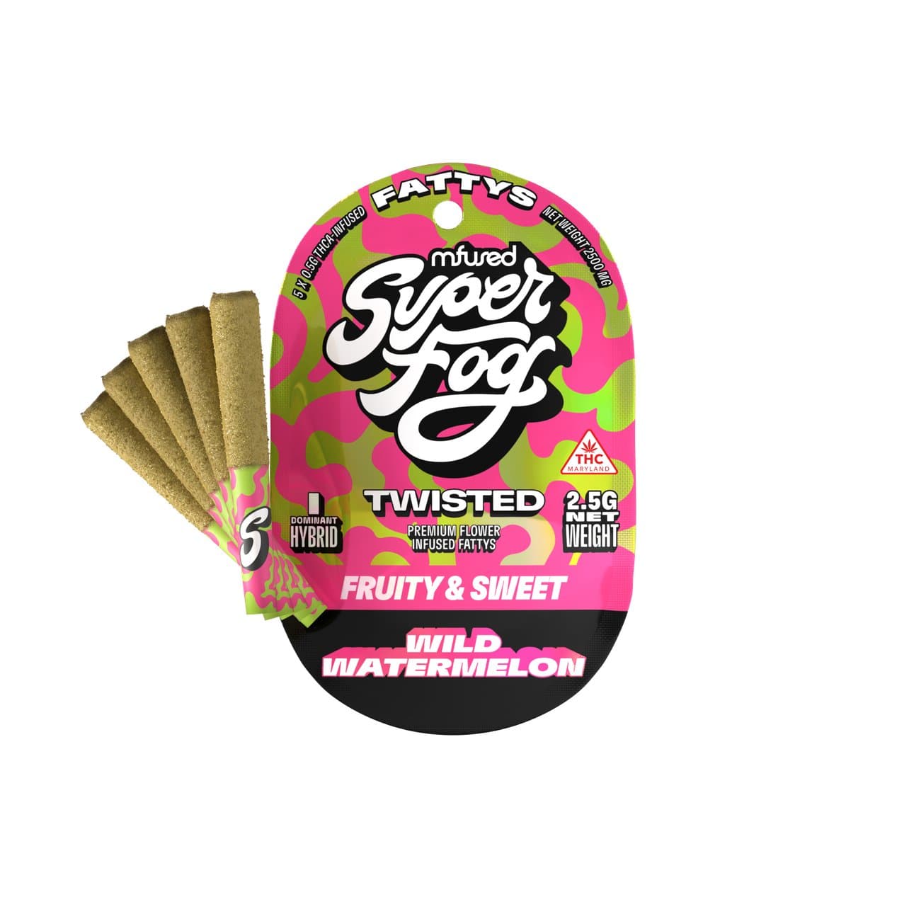 Mfused Twisted Fattys - Wild Watermelon - Infused 5 Pack