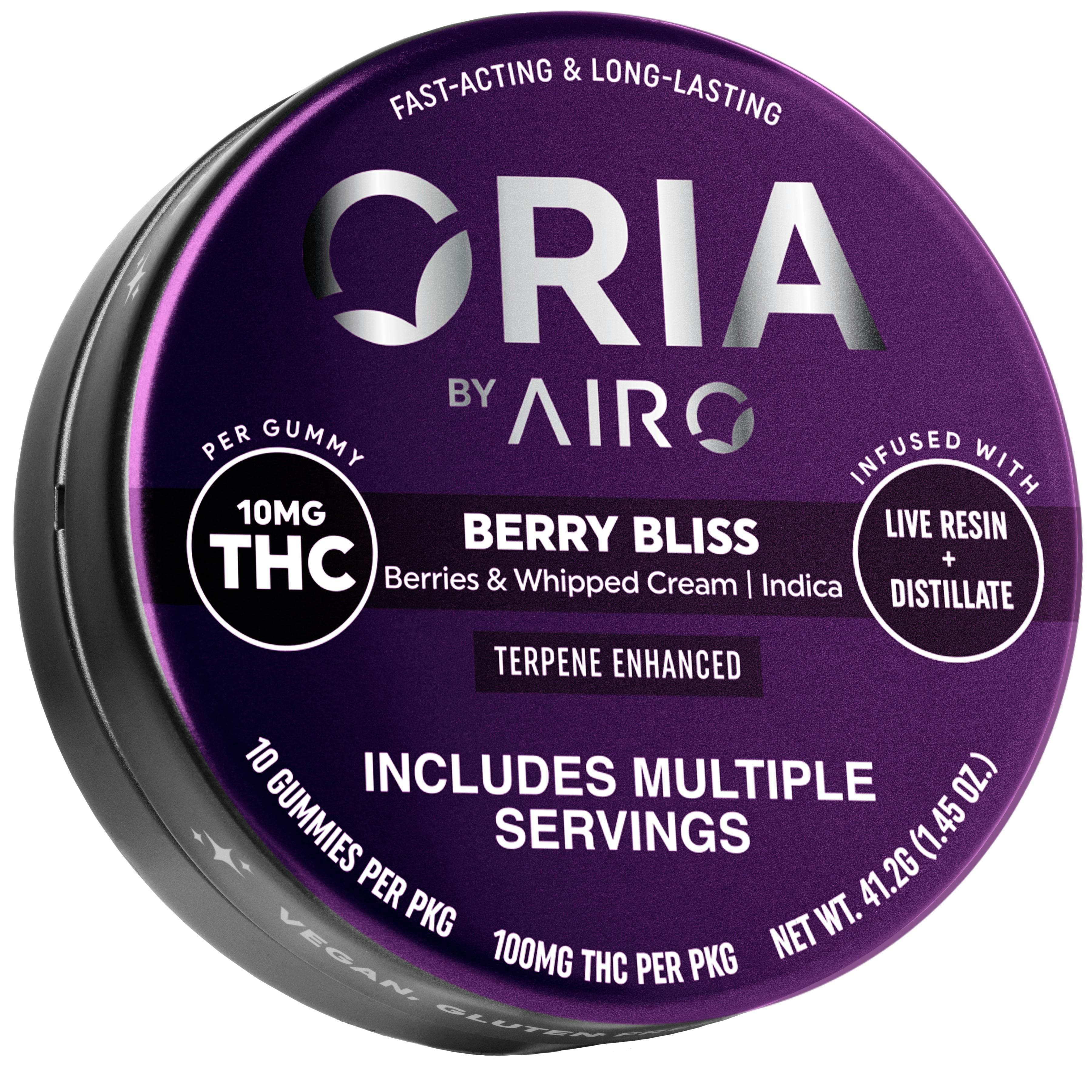 Oria MED ONLY - Oria 40mg Berry Bliss Indica Gummies - 400mg
