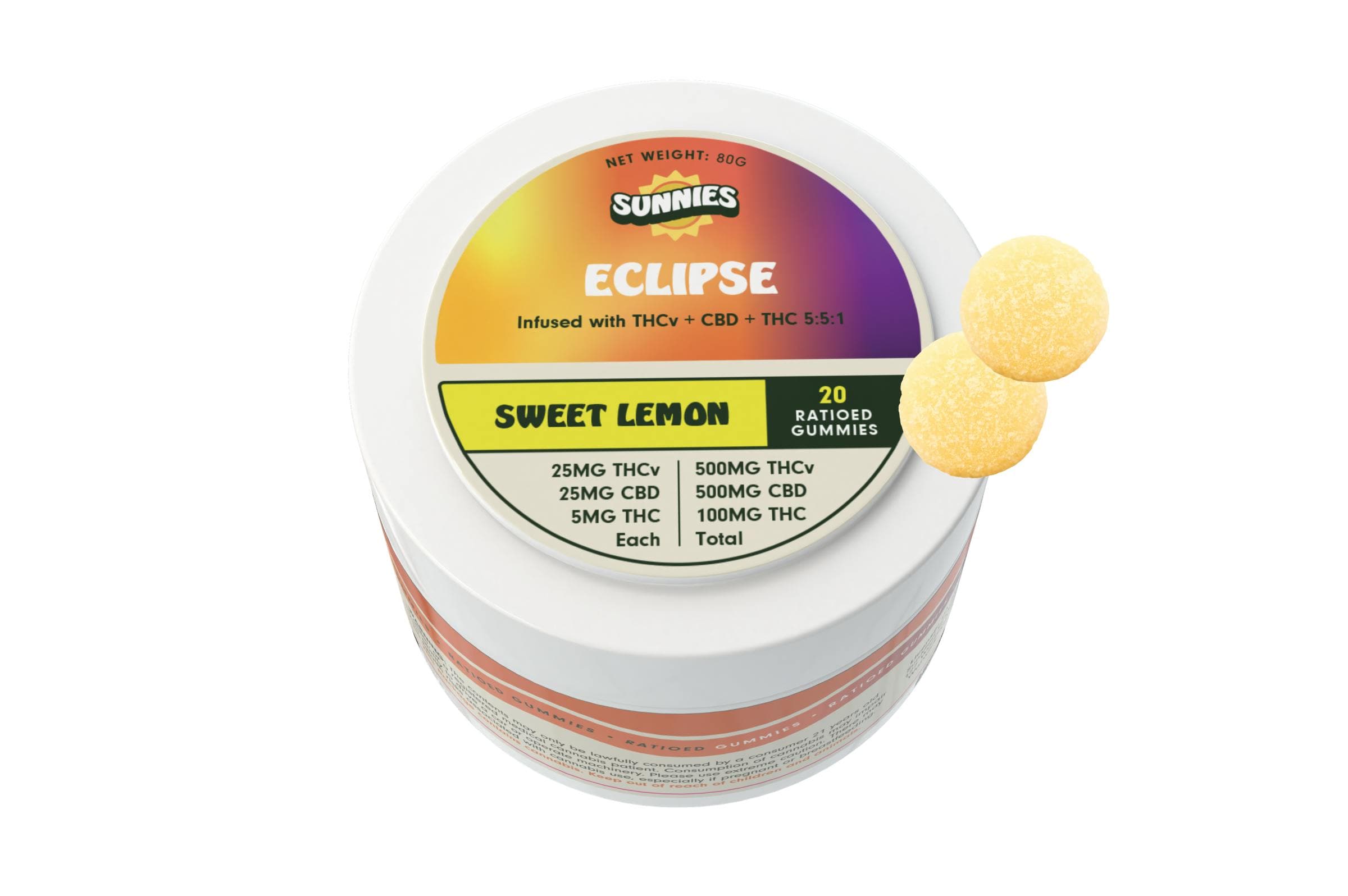 Sunnies Eclipse Gummies 5:5:1 CBD:THCv:THC