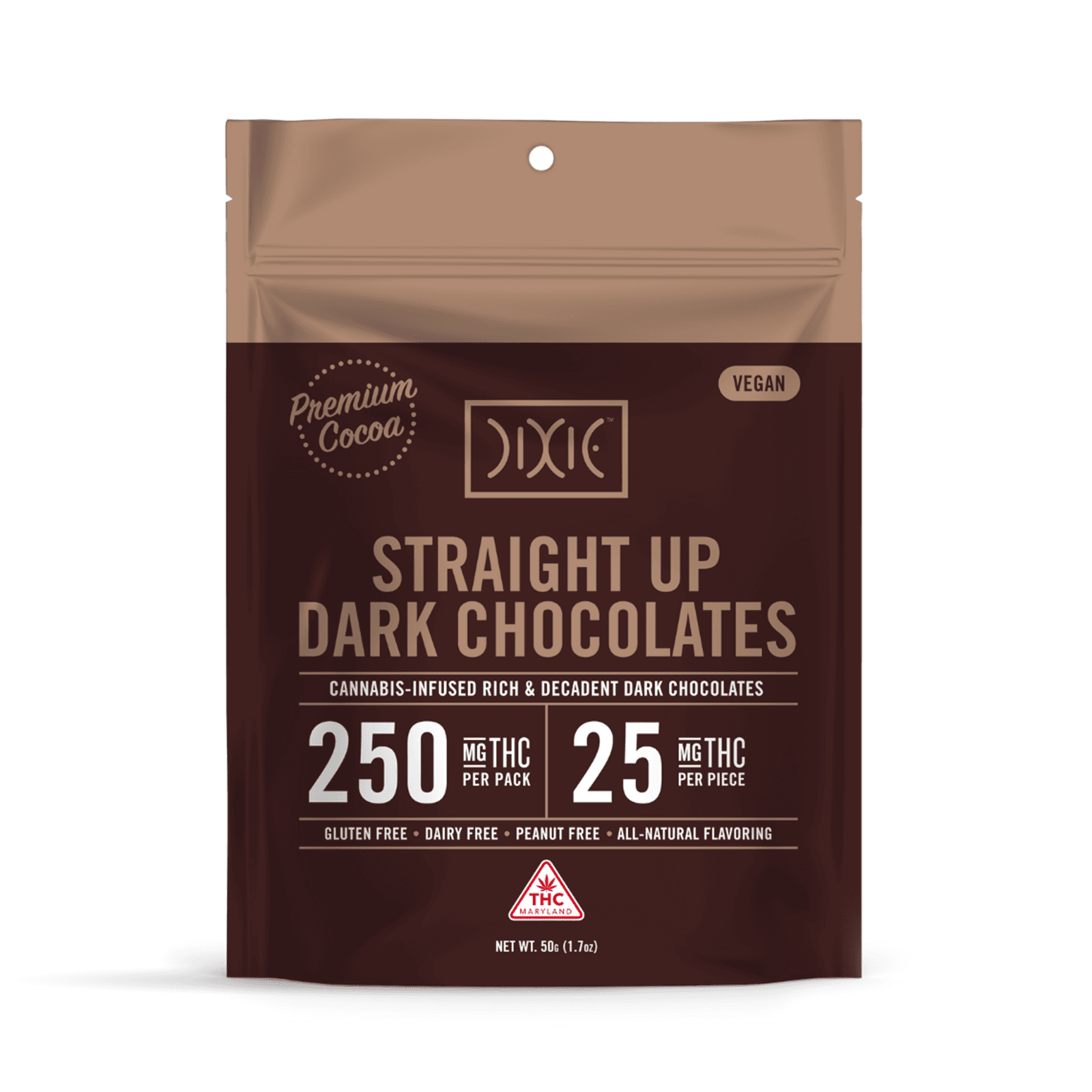 Dixie Straight Up Dark Chocolate | 250mg