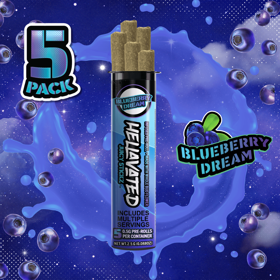 Hellavated Blueberry Dream Juicy Stickz 5-Pack