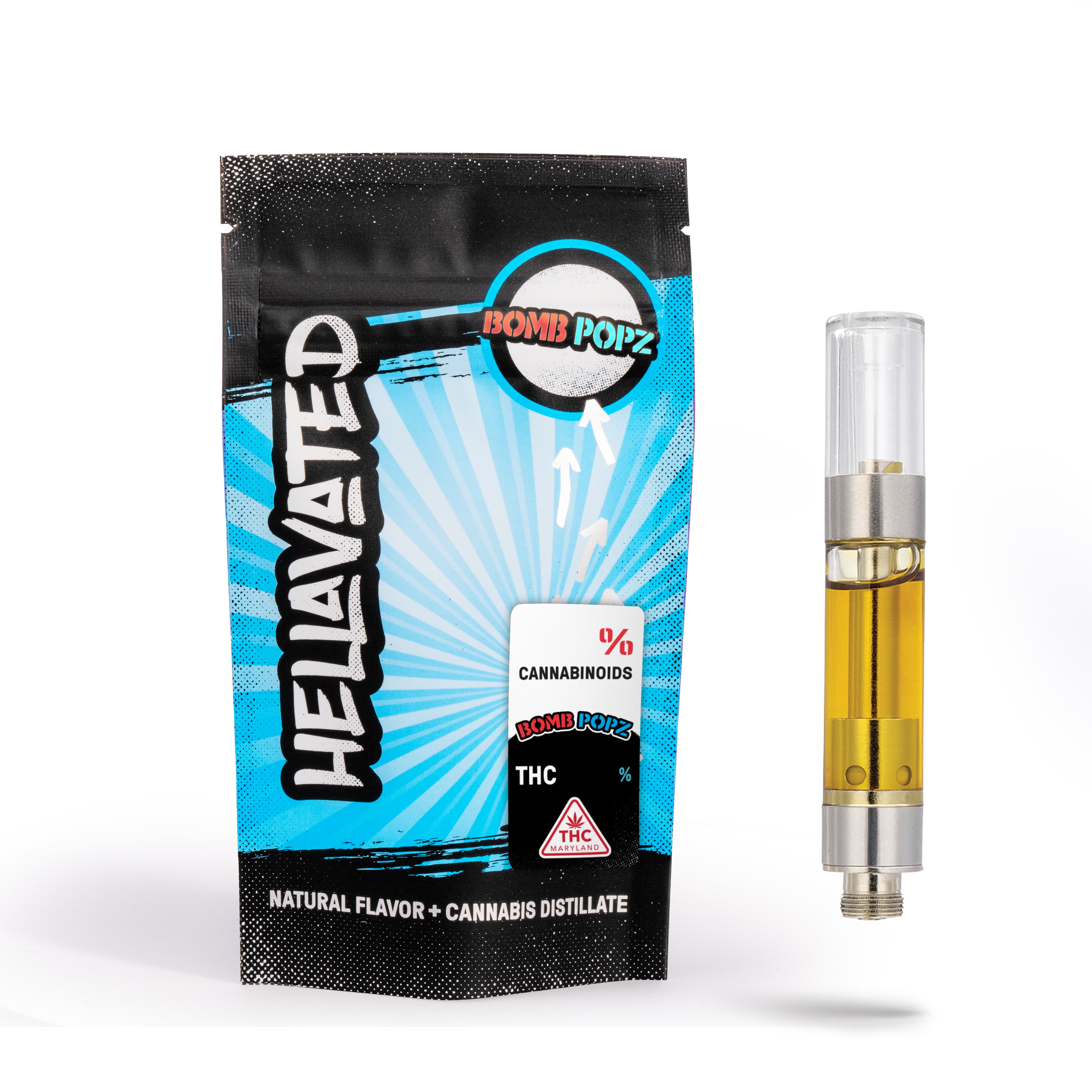 Hellavated Bomb Popz Distillate Cartridge | 1g