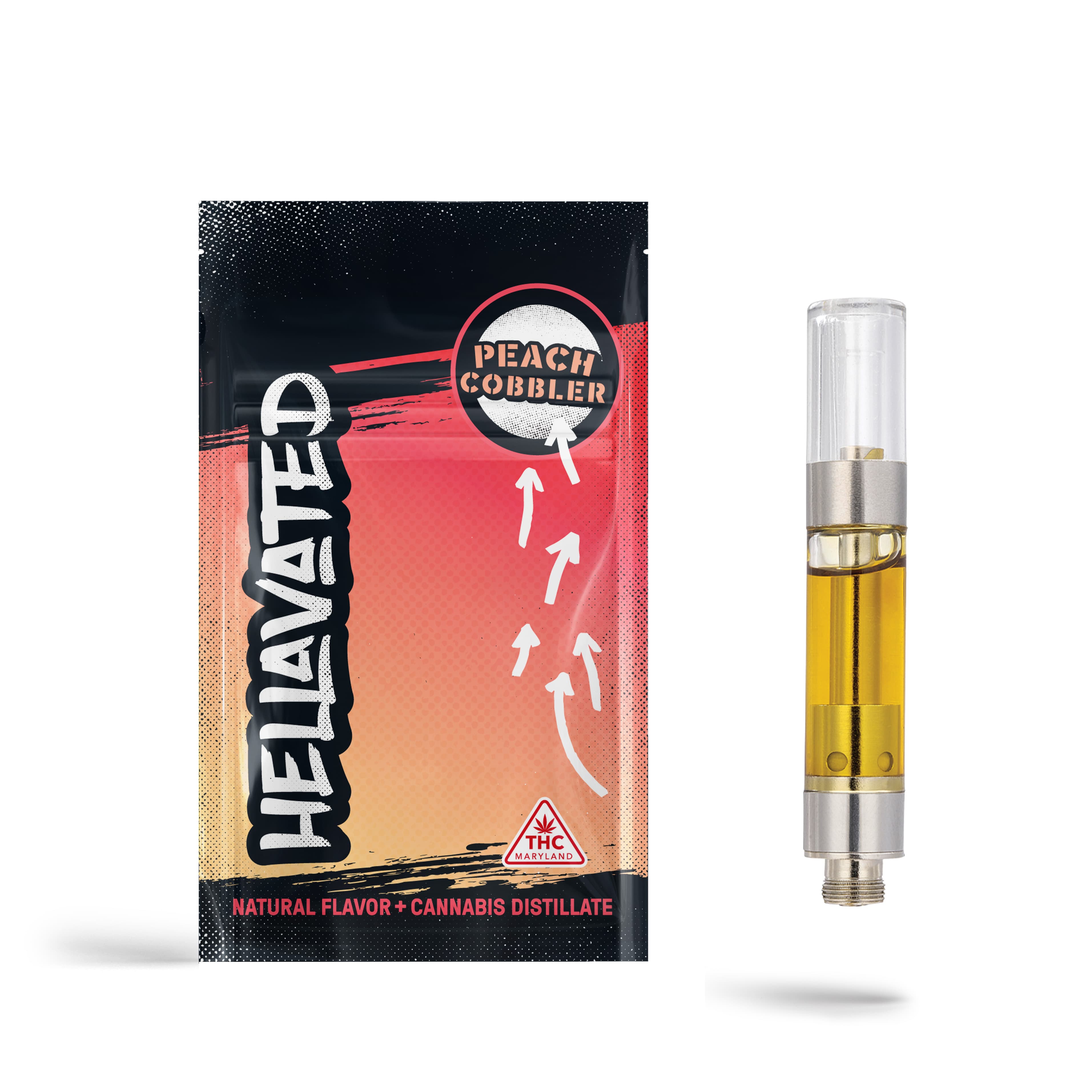 Hellavated Peach Cobbler Distillate Cartridge | 1g