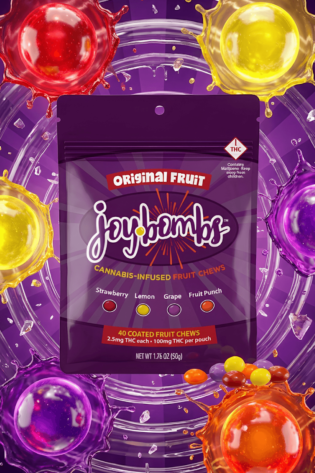 Joy Bombs by Joyibles Joybombs Original (2.5mg, 40 pack)
