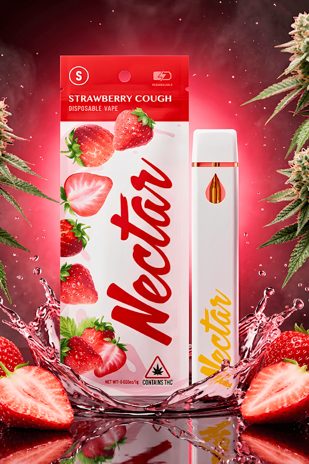 Nectar Strawberry Cough (Disposable)