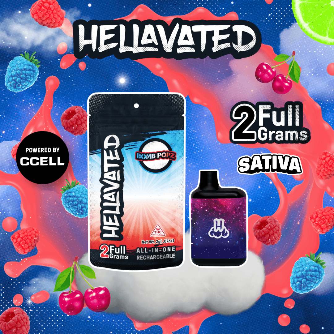 Hellavated Bomb Popz Cloud Bar Rechargeable Disposable 2g
