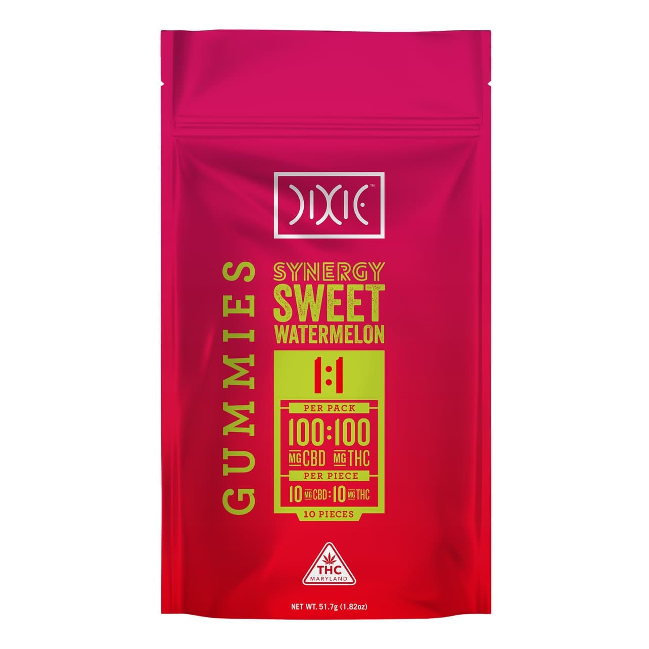 Dixie 1:1 Sweet Melon Gummies - 10 Pack