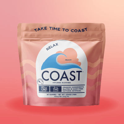 COAST Cannabis Co. Coast Peach 20:1 CBD:THC Chews 1mg (20ct)