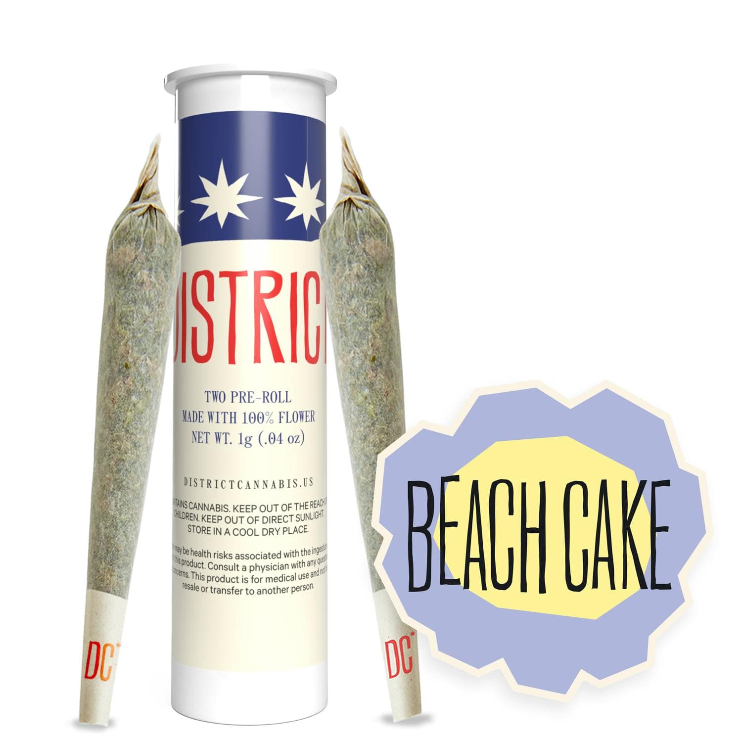 District Cannabis Beach Cake Pre-Roll Pack (2ct)