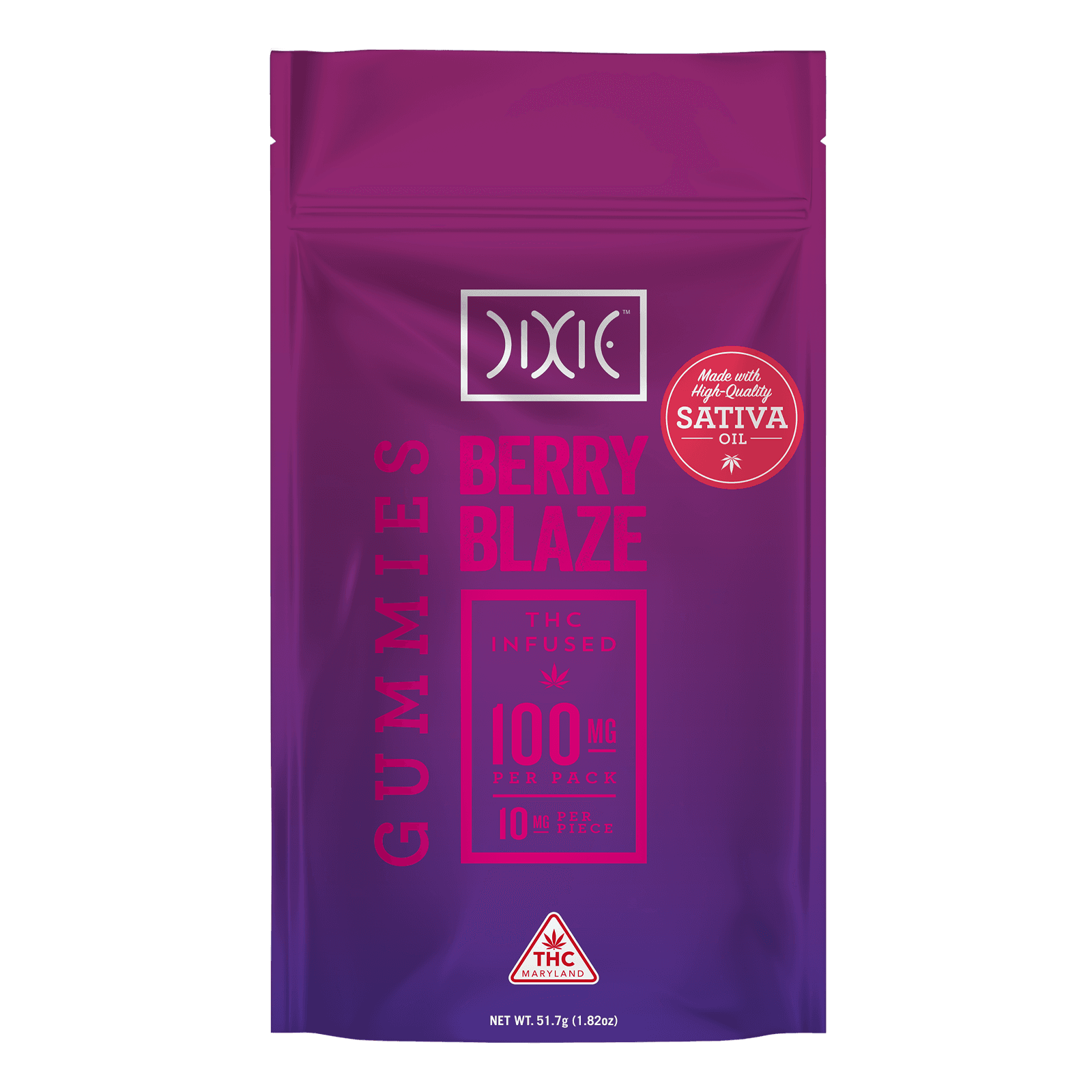 Dixie Gummies - Berry Blaze Sativa 100mg